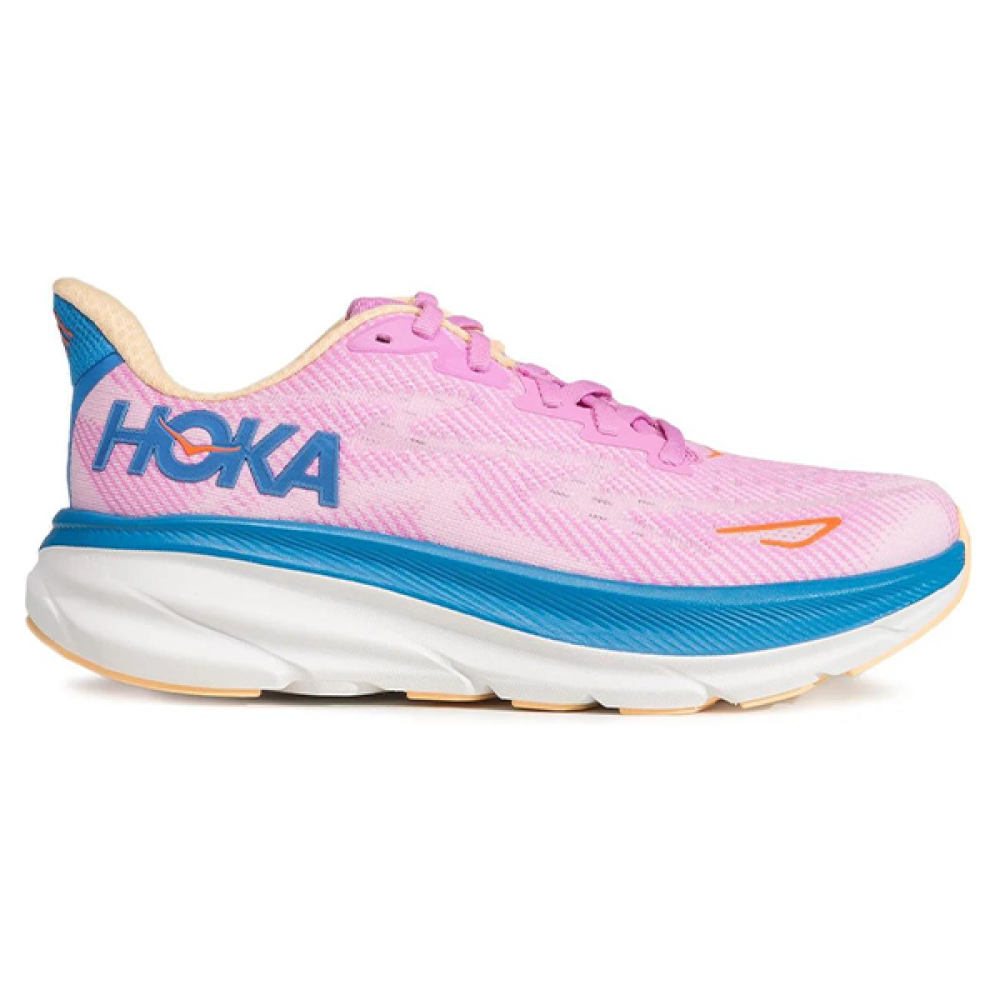 ロード Hoka Clifton 9 Women's Mesh Shoes, Baby Pink/Navy Blue - E