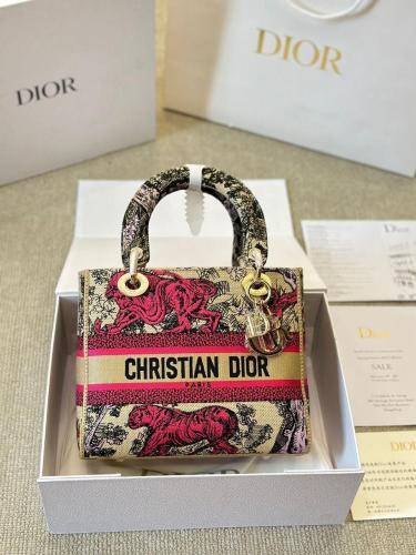 Dior 23cm Canvas Zippered Bag - E-SEVEN STORE