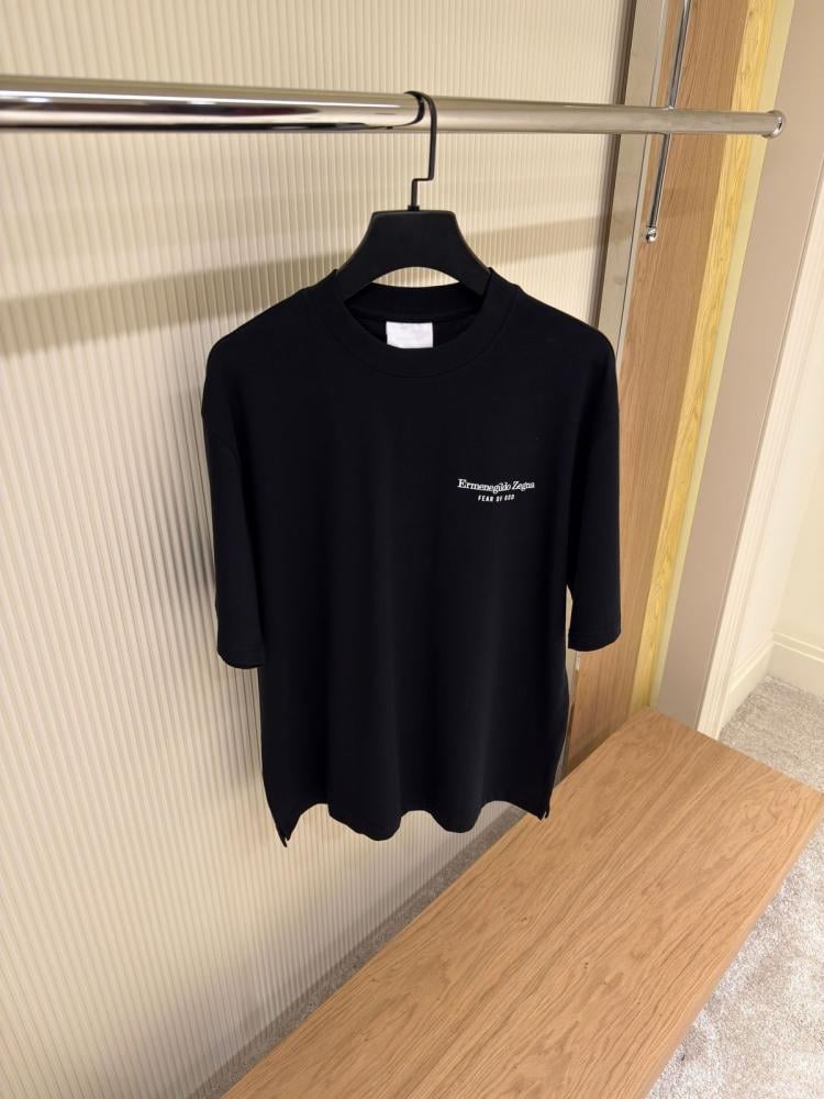 Zegna x Fear of God Men's Short Sleeve Sweater Black E-SEVEN STORE
