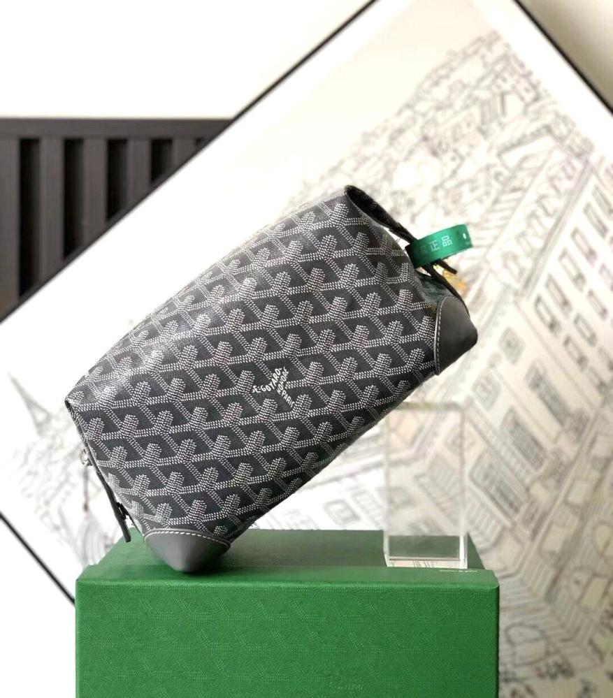 Goyard Urbane Grey Logo Pouch Handbag