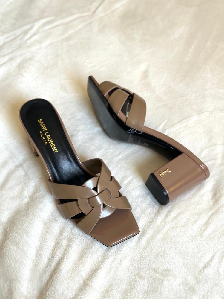 Yves Saint Laurent Brown High Heel Sandal