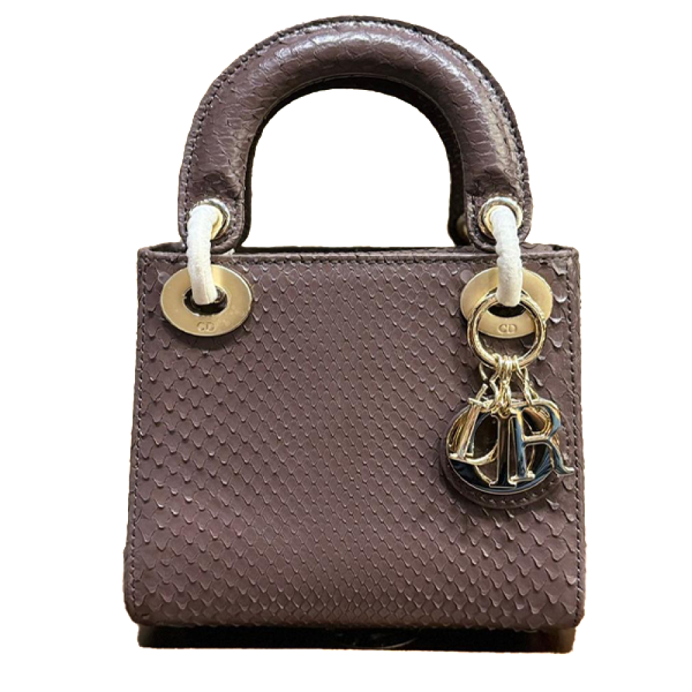 jampan Dior mini 17cm handbag in gray with handles - E-SEVEN STORE