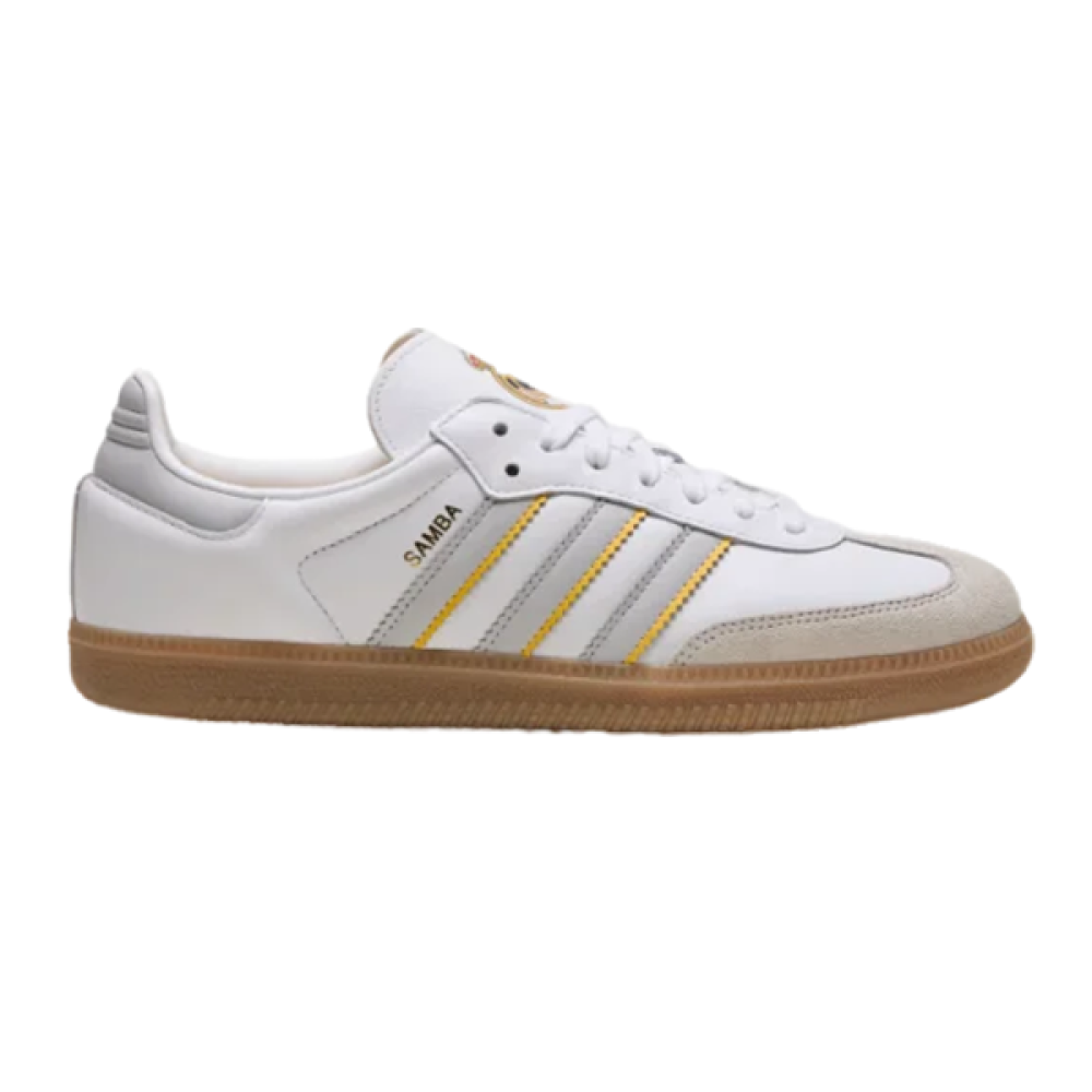 Adidas Samba Shoes Real Madrid White and Yellow
