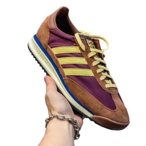 Adidas SL72 RS Unisex Brown with Yellow Stripes - E-SEVEN STORE