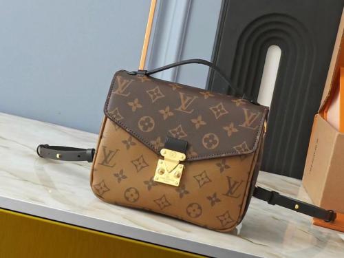Louis Vuitton Women's Small Bag Brown Monogram Gold Lock - E-SEVEN