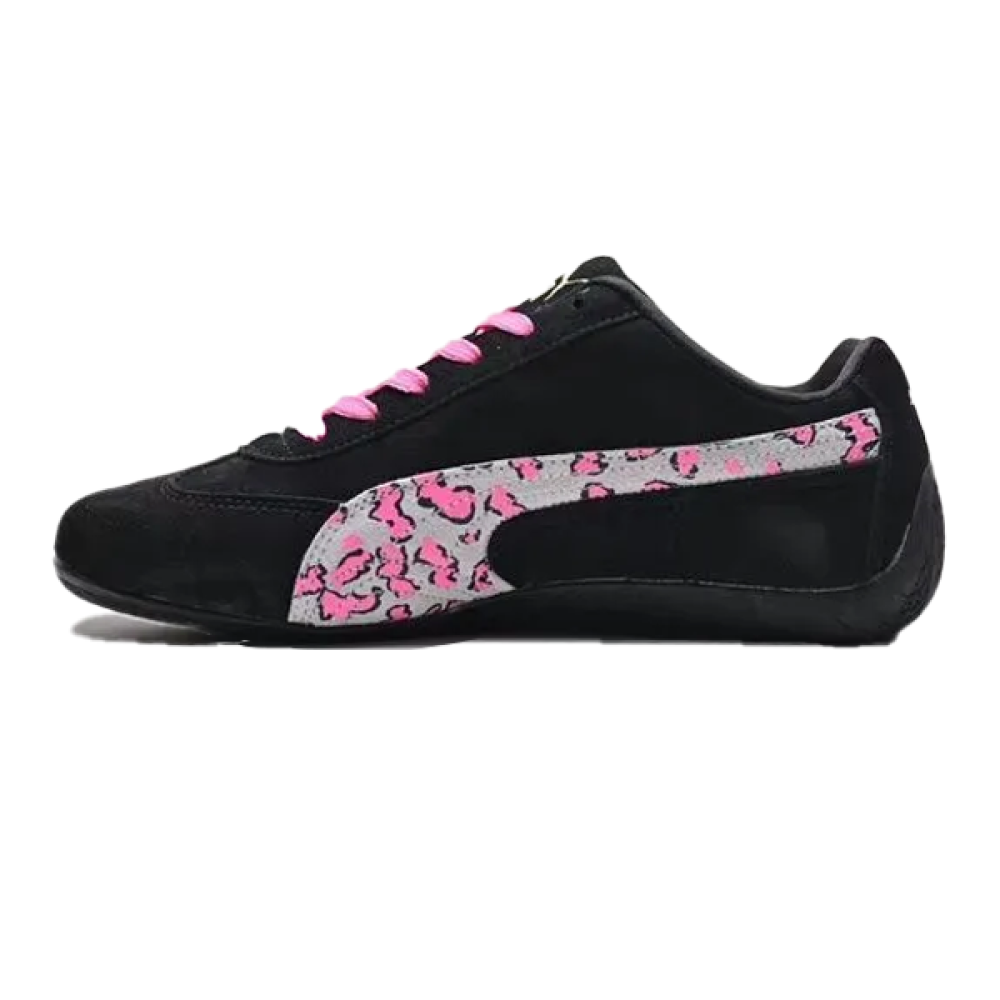Puma Speed Cat Women's Shoes, Black, with a Distinctive Pink