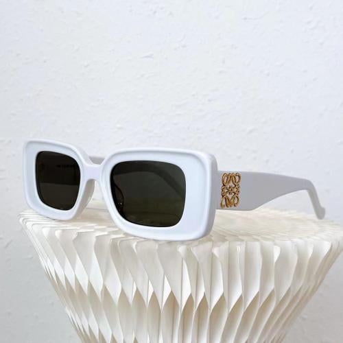 Loewe Women's Square Sunglasses in White - E-SEVEN STORE