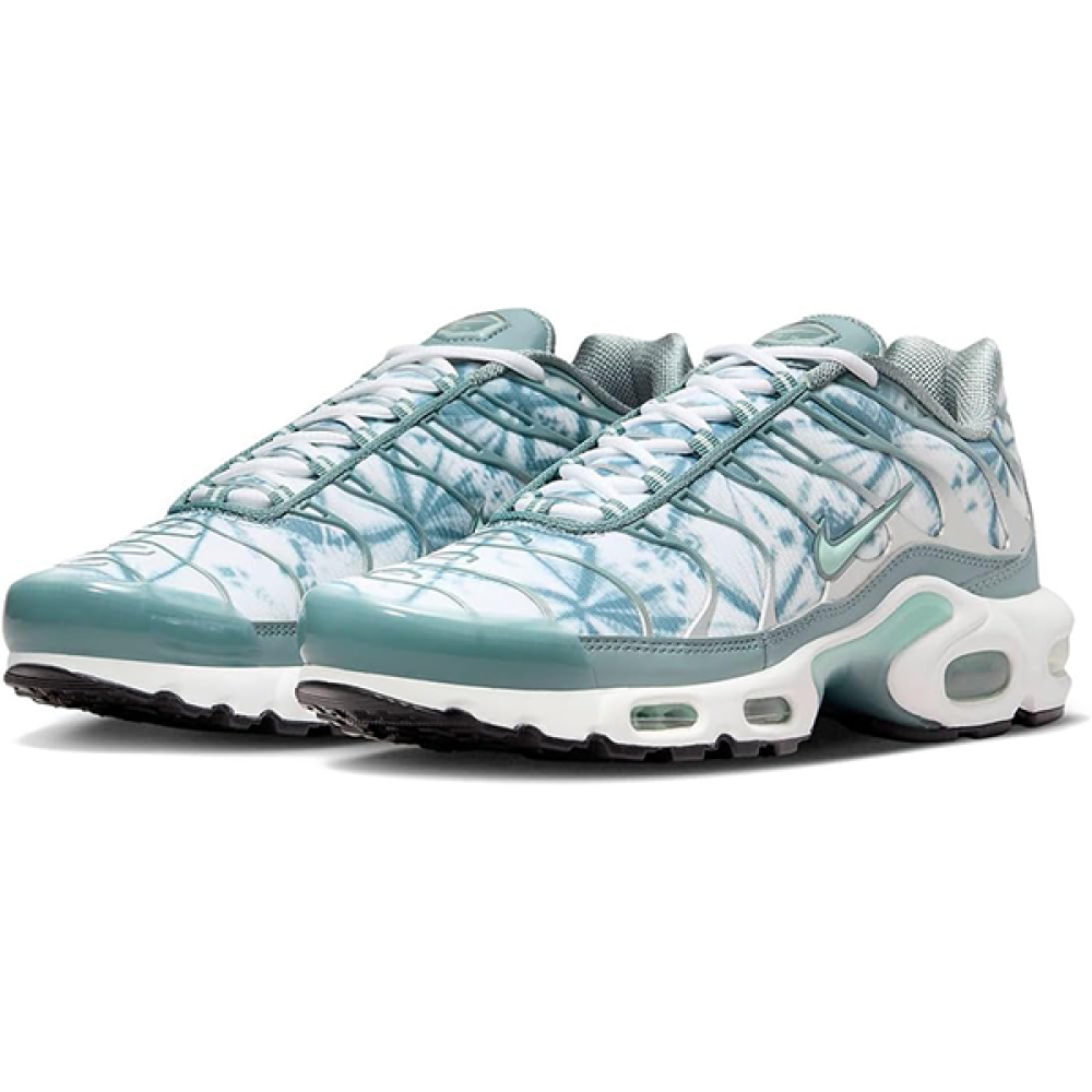 white and aqua air max plus