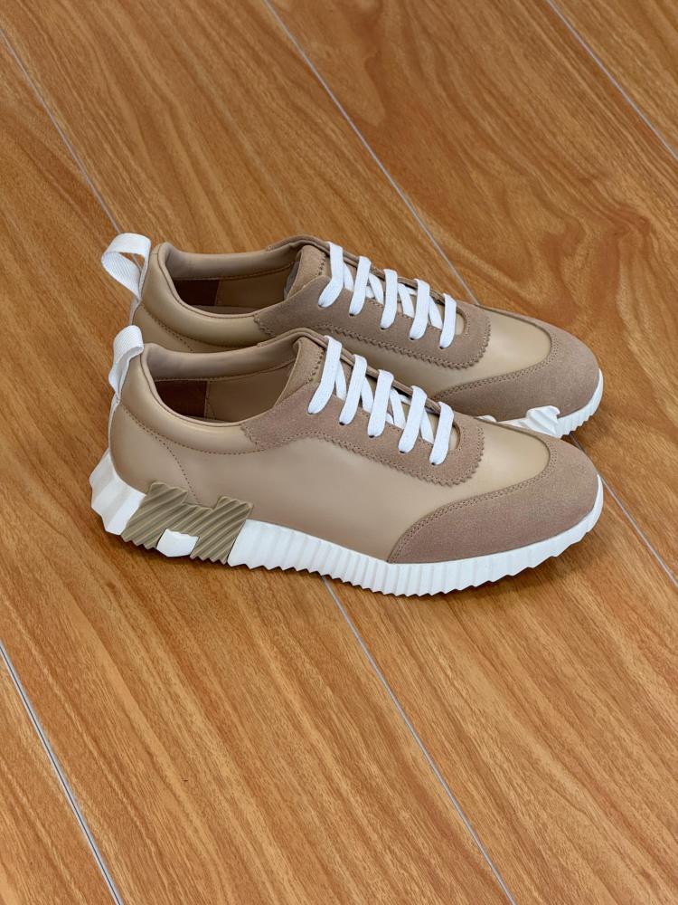HERMES エルメス シューズ 42 ベージュ メンズ Hermes Bouncing Men's Daily Lace-Up Sneaker - Beige - E-SEVEN STORE