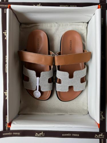 Women's Air Shaper flat slipper, honey and grey - E-SEVEN STORE