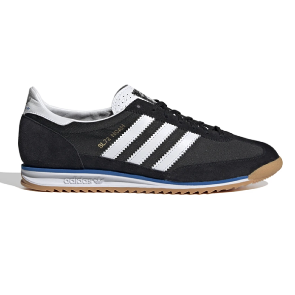 Adidas SL72 Unisex Daily Sneakers, Black with White Stripes