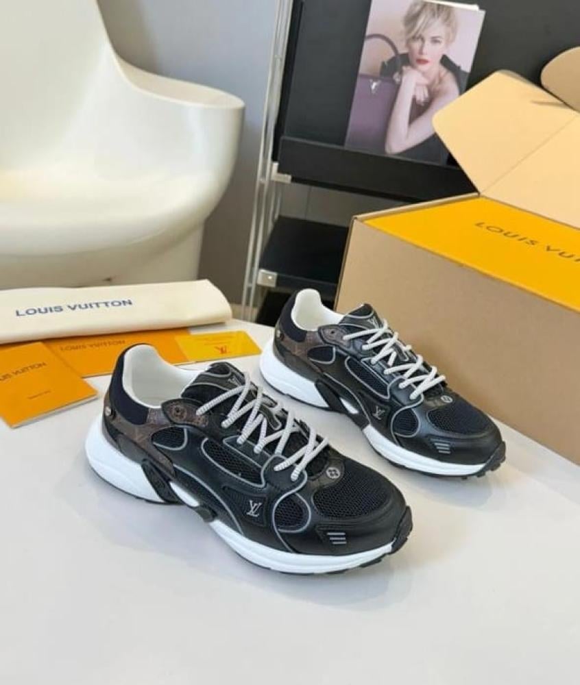 Louis Vuitton Olympia Women's Lace-Up Sneakers in Black - E