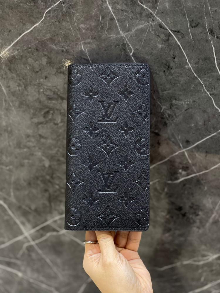 Louis Vuitton Monogram Leather Black Luxury Wallet