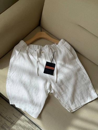 Men's white Zenia shorts with elastic waist - E-SEVEN STORE