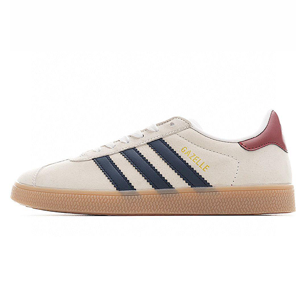 ジェル Adidas Gazelle Unisex Sneakers Beige Blue Red - E-SEVEN STORE