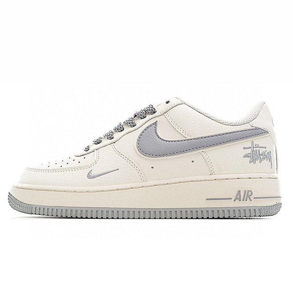 Nike Air Force White with Grey Comfort Sneakers E-SEVEN STORE