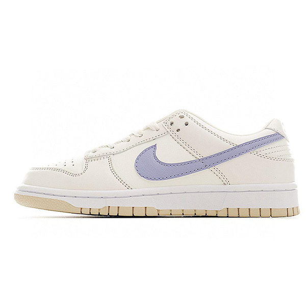 Nike Dunk Low Unisex Sneakers White with Purple
