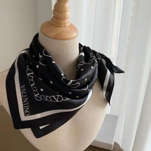 Valentino Women's Black Polka Dot Scarf | ESEVEN STORE