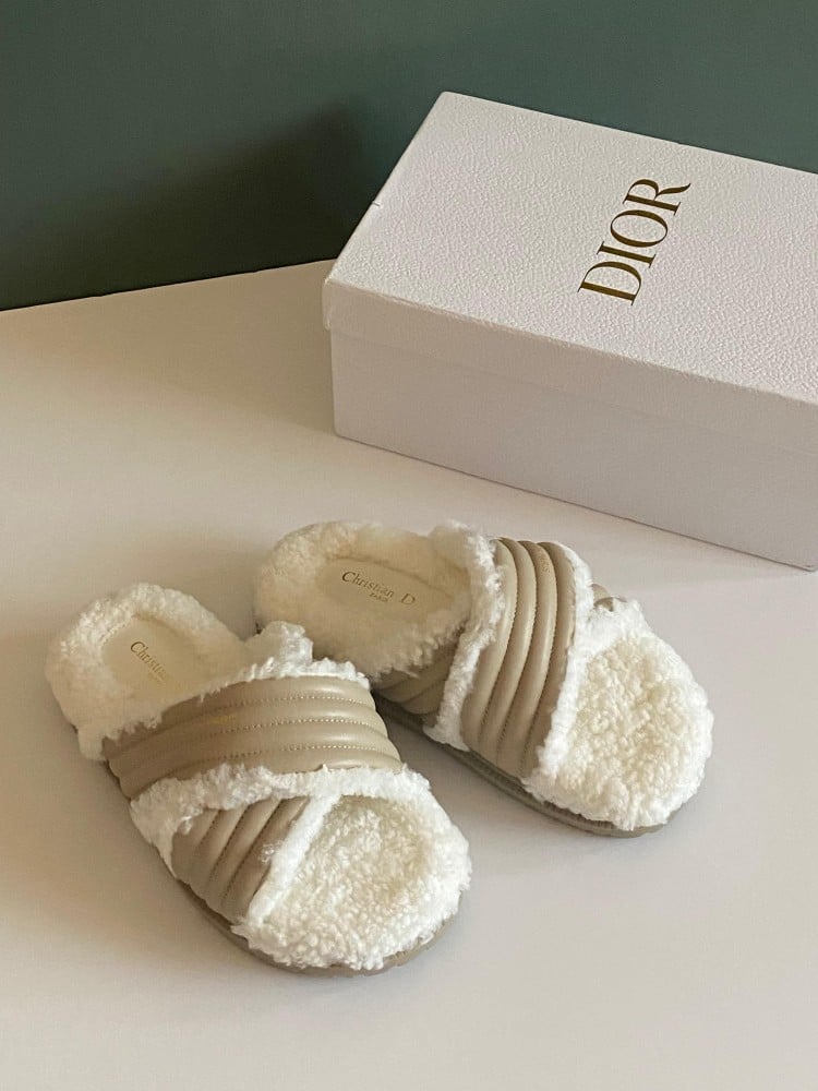Box Dior Woman Slides Dior Slippers Dior Dway Dway Sandals