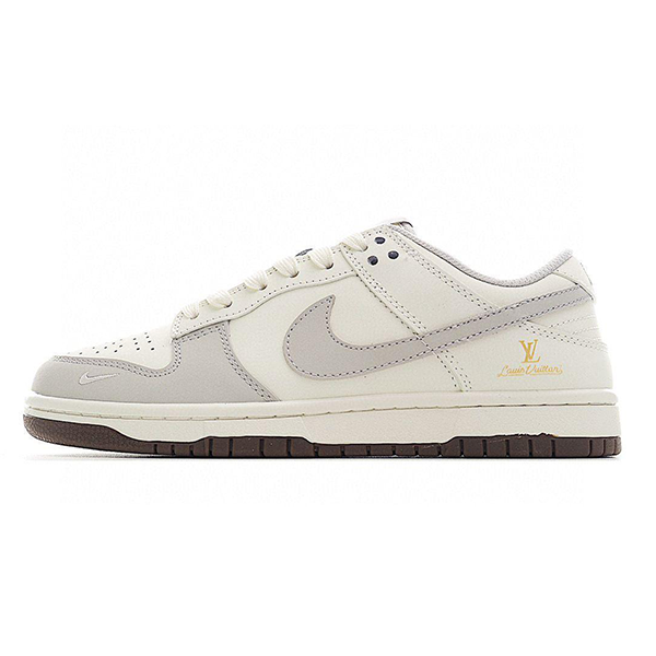 Louis Vuitton x Nike Dunk Low Unisex Sneakers Grey