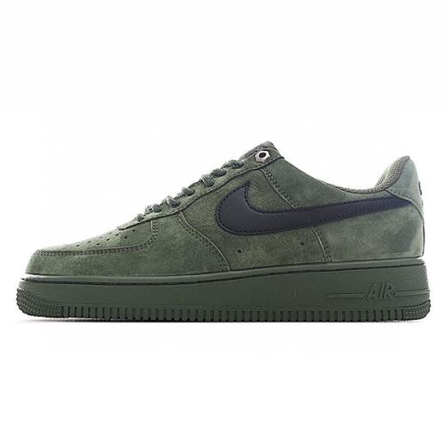 Nike Air Force Men's Suede Sneakers Dark Green E-SEVEN
