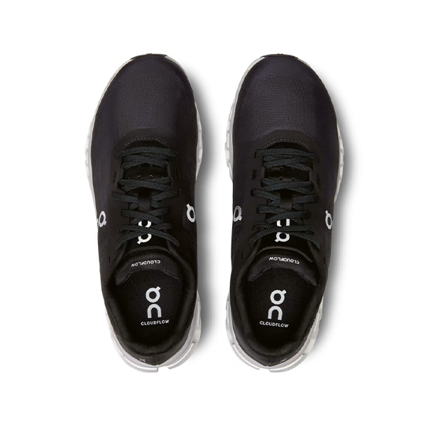とっこ On Running Cloud Flow Sneaker Black with White - E-SEVEN STORE