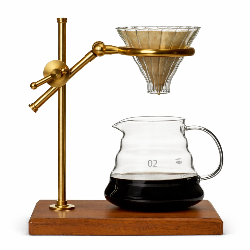 طقم تقطير القهوة الفاخر - نحاسي | V60 Dripper Set 02