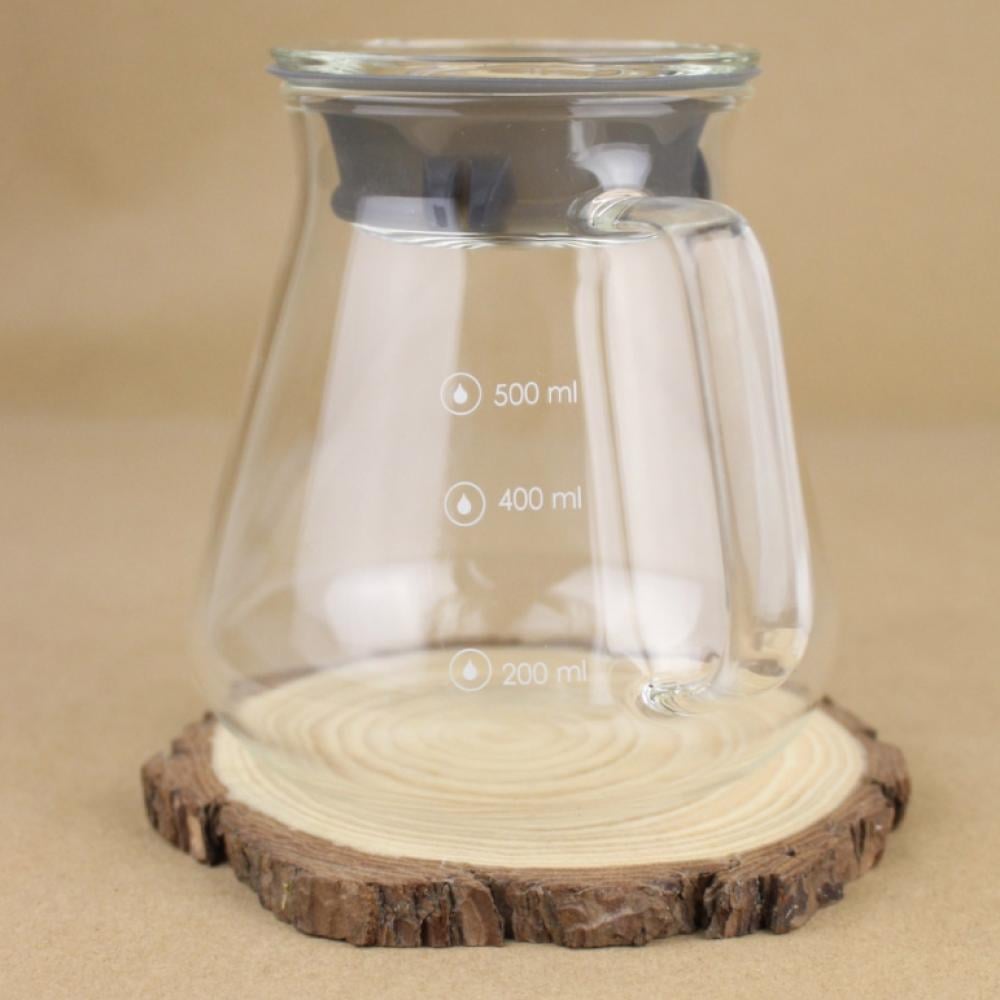 سيرفر V60 زجاجي مع غطاء - كوف | V60 Coffee Server 450ml - 600ml سيرفر V60 زجاجي مع غطاء - كوف | V60 Coffee Server 450ml - 600ml