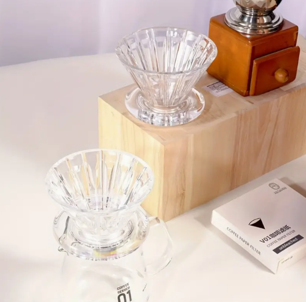قمع تقطير V60 بقاعدة كروية - مقاس 01 - 02 | Coffee Dripper