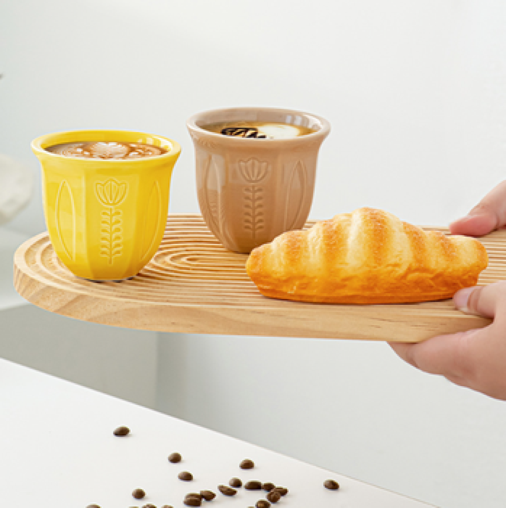 كوب قهوة سيراميك بتصميم القهوة السعودية التراثية – سعة 250 مل