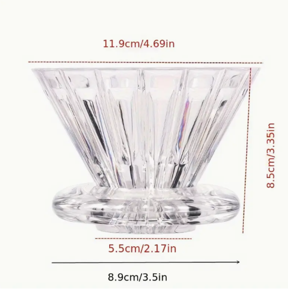 قمع تقطير V60 بقاعدة كروية - مقاس 01 - 02 | Coffee Dripper