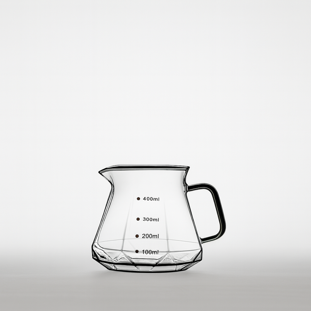 سيرفر V60 - زجاجي شفاف مضلع | V60 Server White