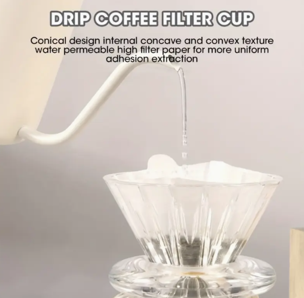 قمع تقطير V60 بقاعدة كروية - مقاس 01 - 02 | Coffee Dripper