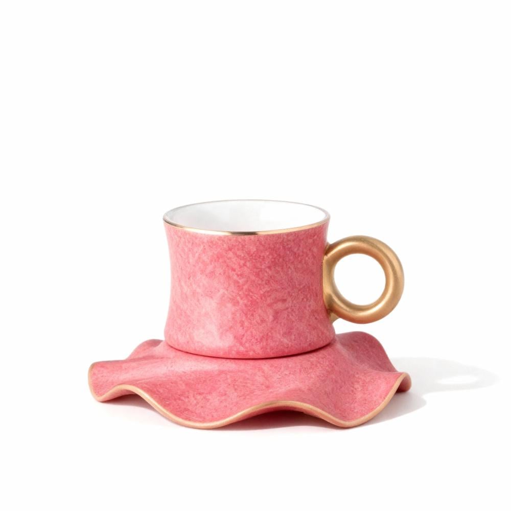 كوب اسبريسو 90 مل - صحن متعرج | Cup 90ml