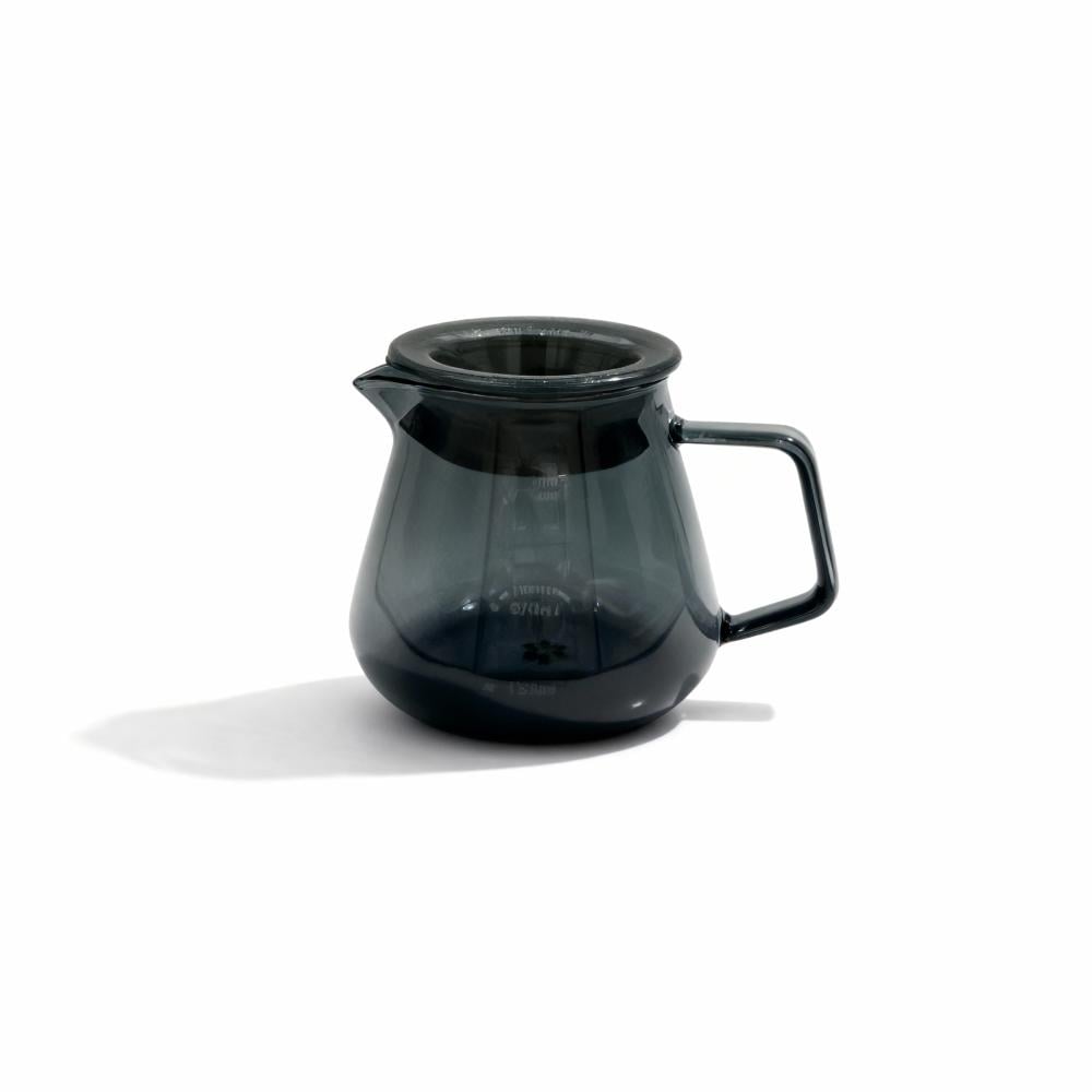 سيرفر V60 زجاجي اسود مع غطاء - كوف | V60 Coffee Server 450ml - 600ml