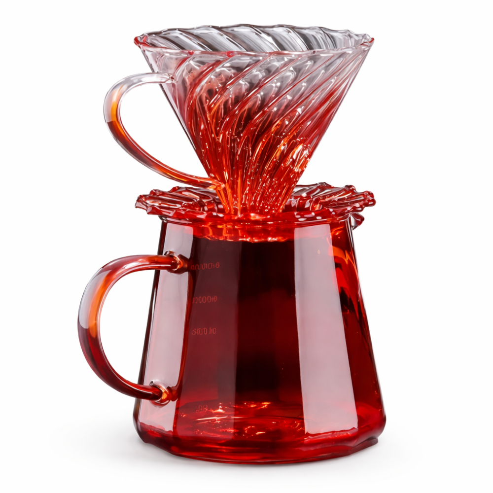 طقم تقطير كلاسيك V60 انيق - زجاجي | V60 Dripper Set 02