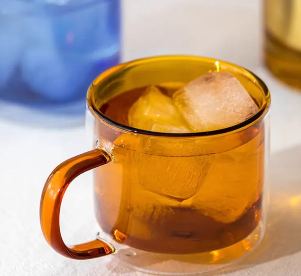 اكواب زجاجية مزدوجة الطبقات - الوان متعددة | Glass CUP اكواب زجاجية مزدوجة الطبقات - الوان متعددة | Glass CUP