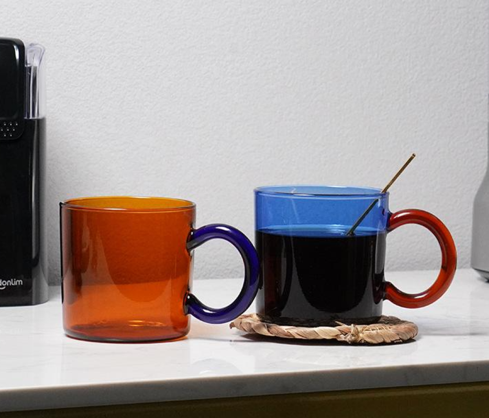 اكواب زجاجية مزدوجة الطبقات - الوان متعددة | Glass CUP اكواب زجاجية مزدوجة الطبقات - الوان متعددة | Glass CUP