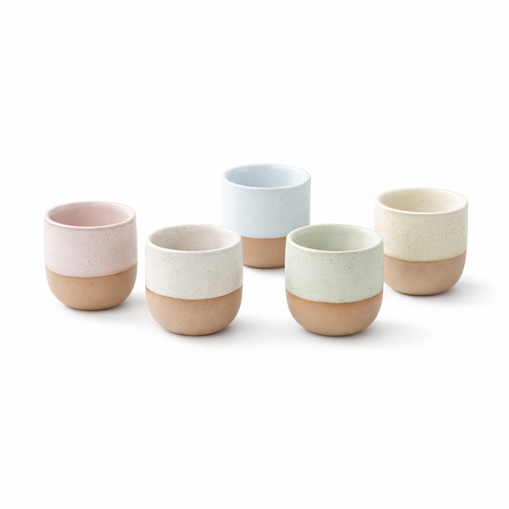 كوب سيراميك مطلي بالفخار - 120 مل | الوان متعددة