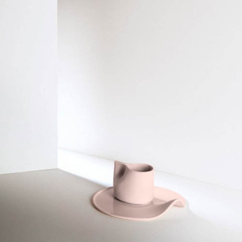 كوب سيراميك مائل مع صحن 180 مل | CERAMIC Cup