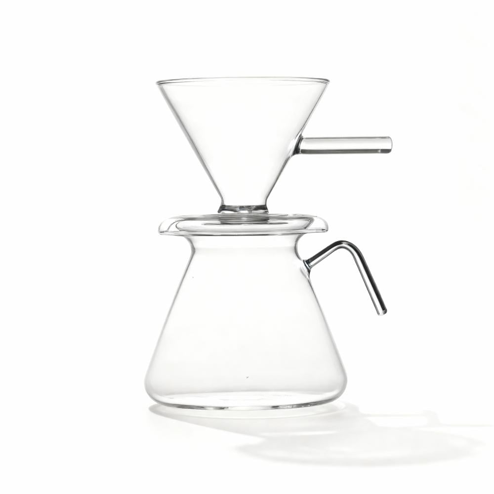طقم قمع مع سيرفر زجاجي شفاف V60 Dripper | V60