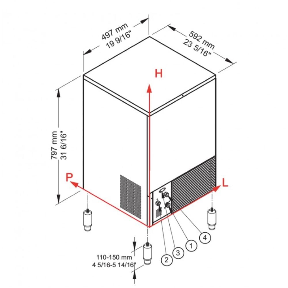 صانعة مكعبات الثلج من بريما - احجام مختلفة | Brema CB Ice Maker