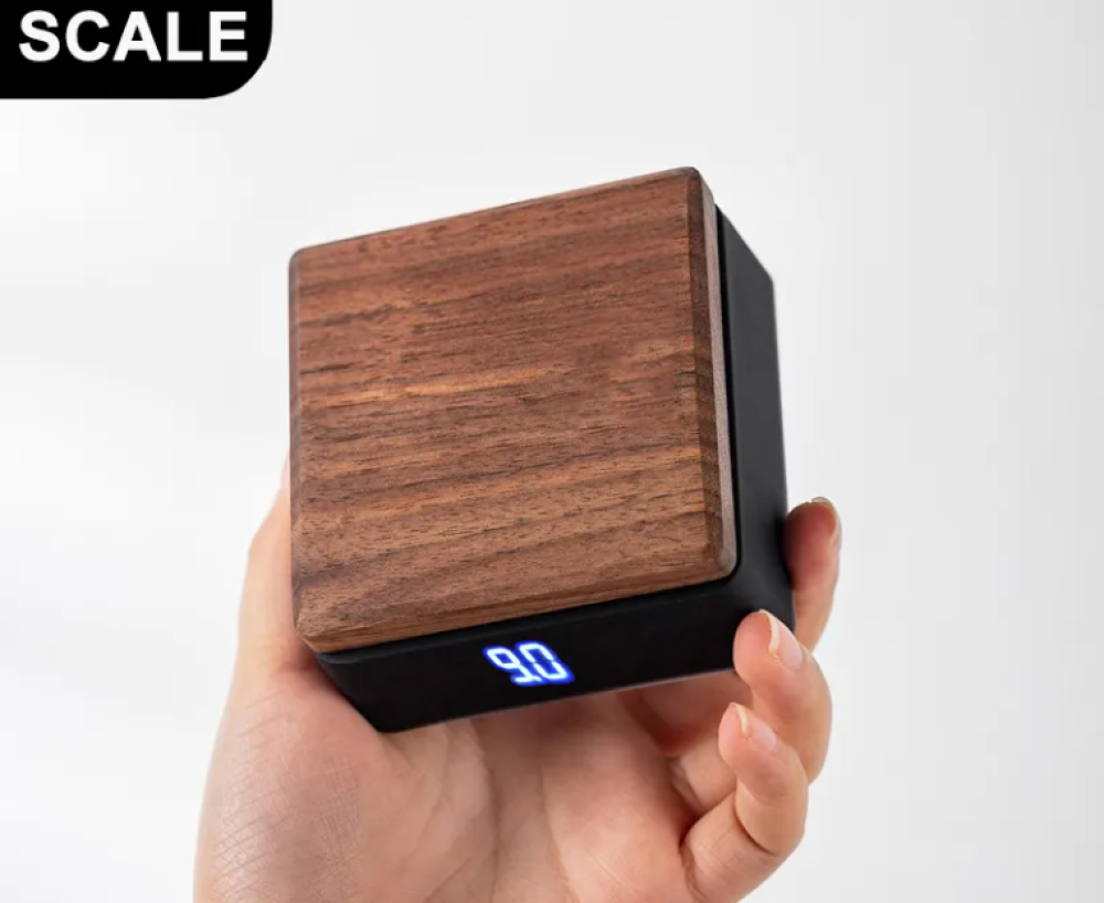 ميزان قهوة خشبي - صغير | Wooden coffee scale ميزان قهوة خشبي - صغير | Wooden coffee scale