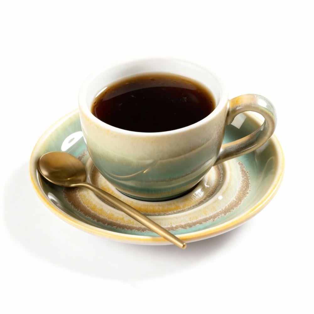 كوب سيراميك منجاوي مع صحن 210 مل | CERAMIC Mango