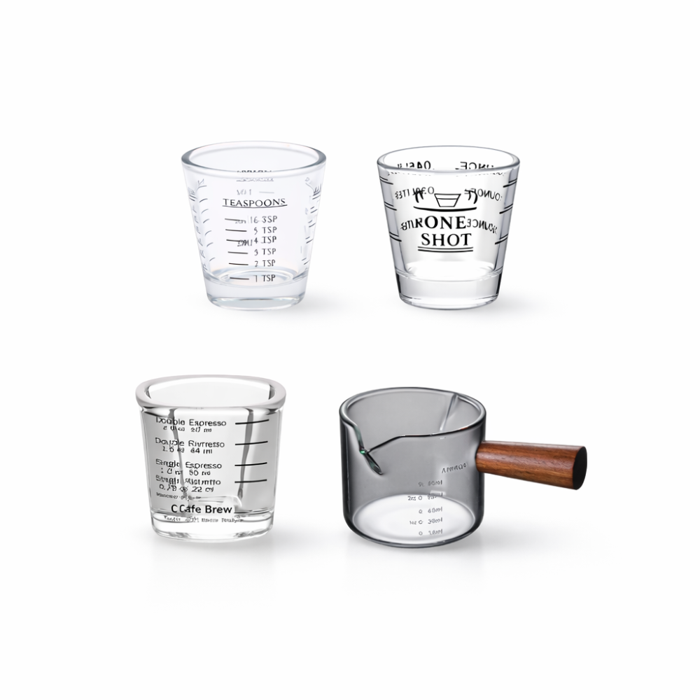 اكواب معيارية لقياس الاسبريسو - 8 اكواب مختلفة | Espresso Shot Glasses