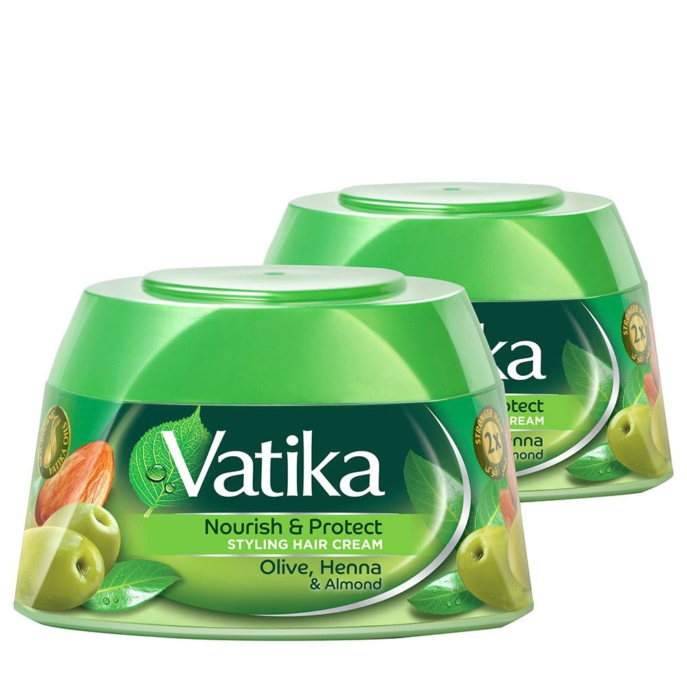 Vatika hair cream 140 ml x 2 pieces with henna almonds and aloe vera