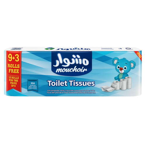 مناديل مشوار ورق حمام رول 9+3 مجانا