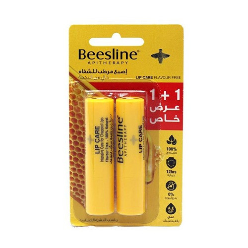 مرطب شفاه بشمع النحل بدون عطر من بيزلين - 4 غم 1+1...