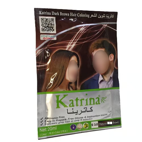 كاترينا شامبو لصبغ الشعر الأبيض لون بني بخلاصة زيت...