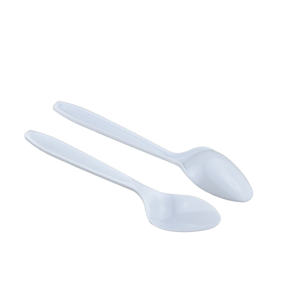 Carton] Large transparent plastic spoons, 50 pieces - متجر بدر العالمية